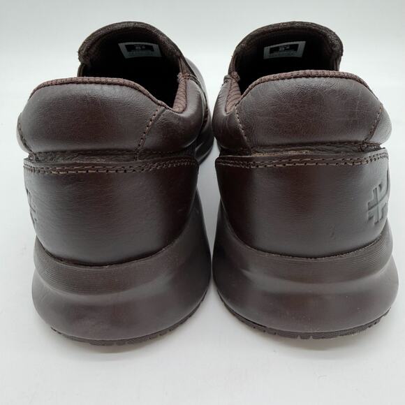 Kuru Kivi Espresso Brown AntiSlip Chef Plantar Fasciitis Leather SlipOn NWOB 8.5
